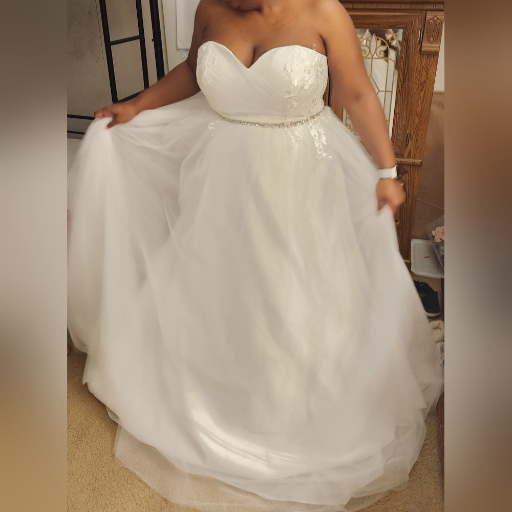Brand new wedding dress and garment bag